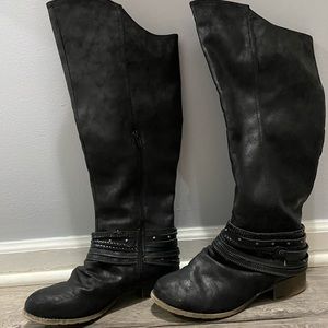 Jellypop Black Knee high boots
